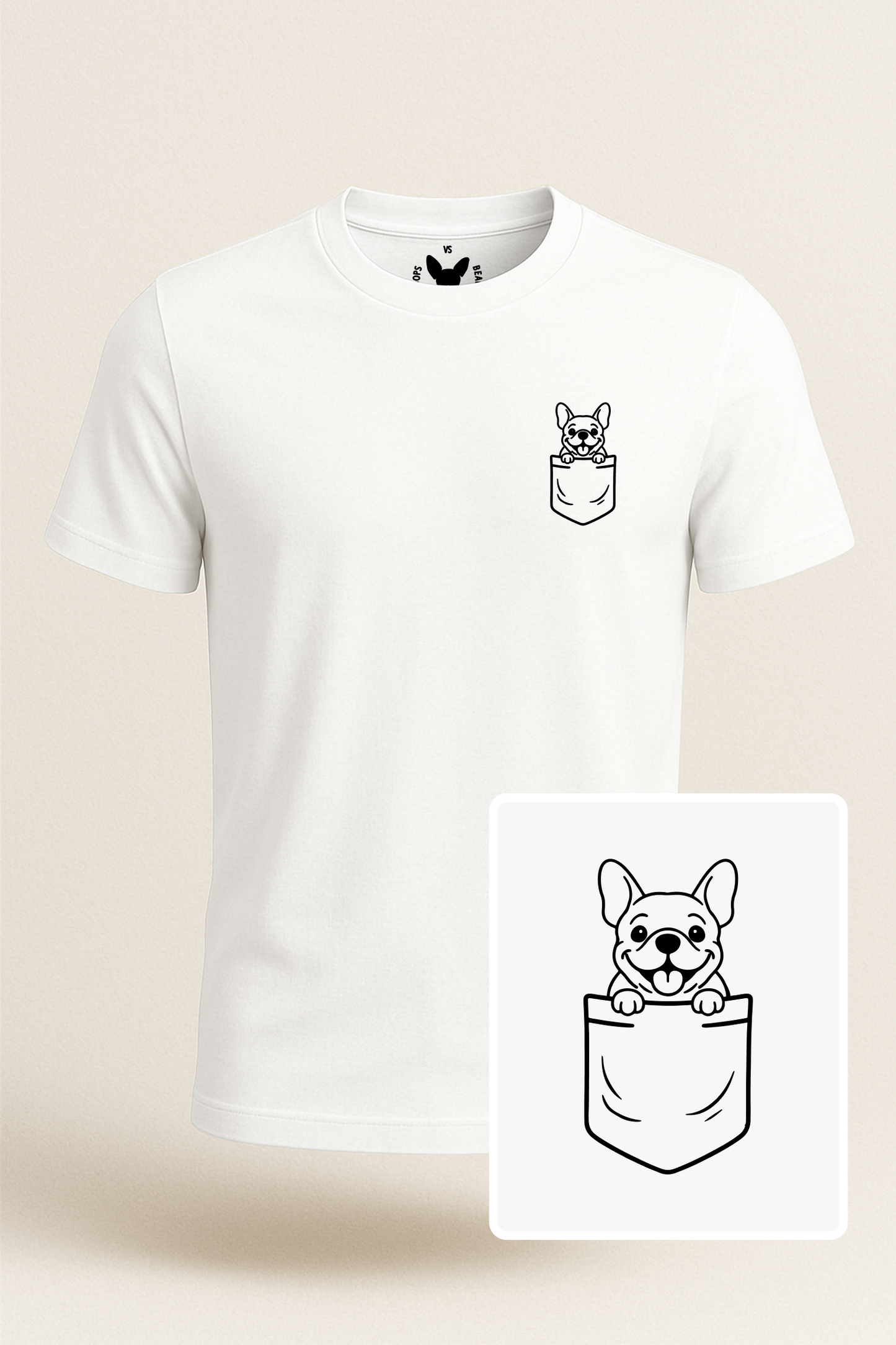 French Bulldog Pocket-Print Tee