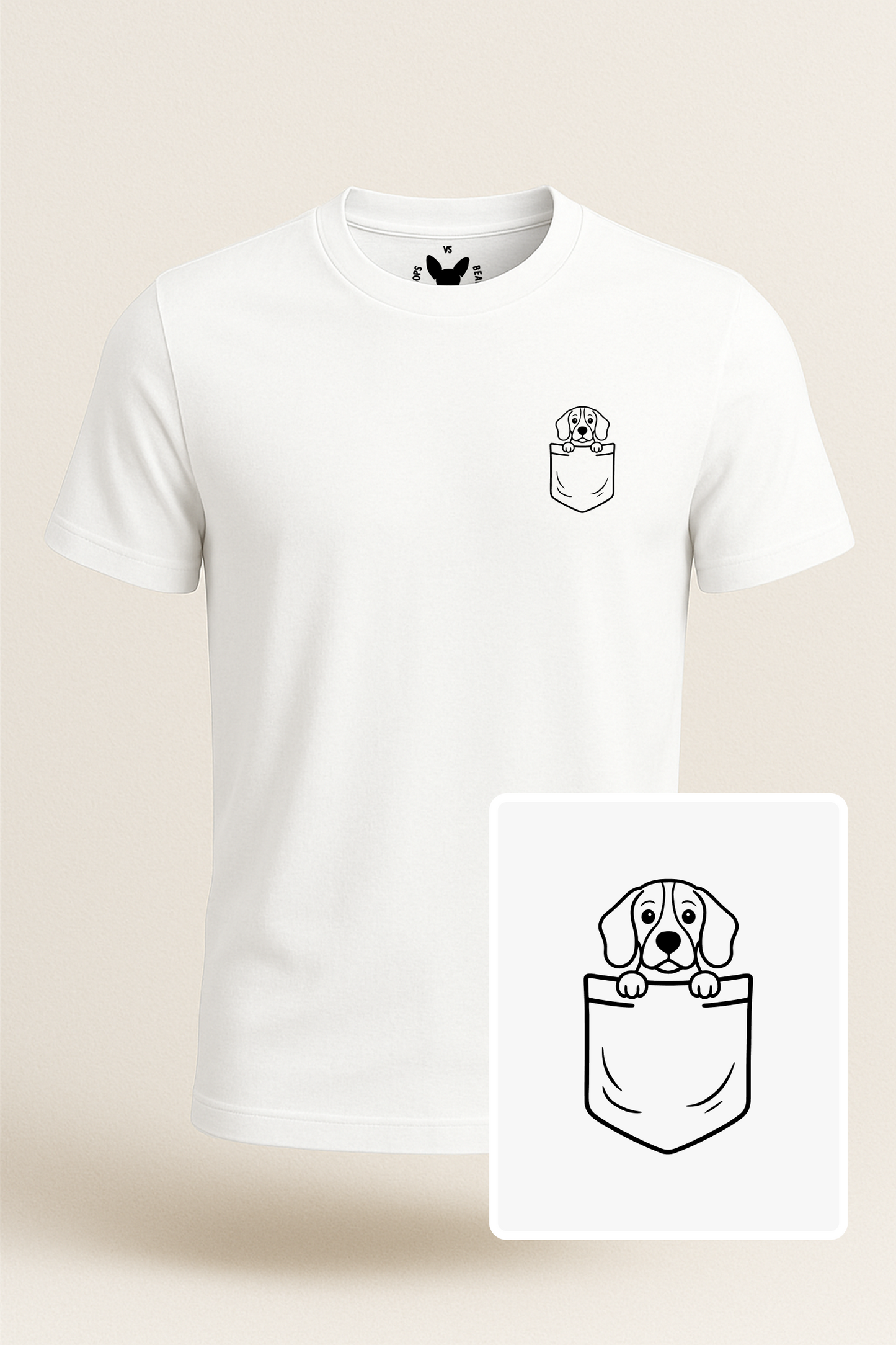Beagle Pocket-Print Tee