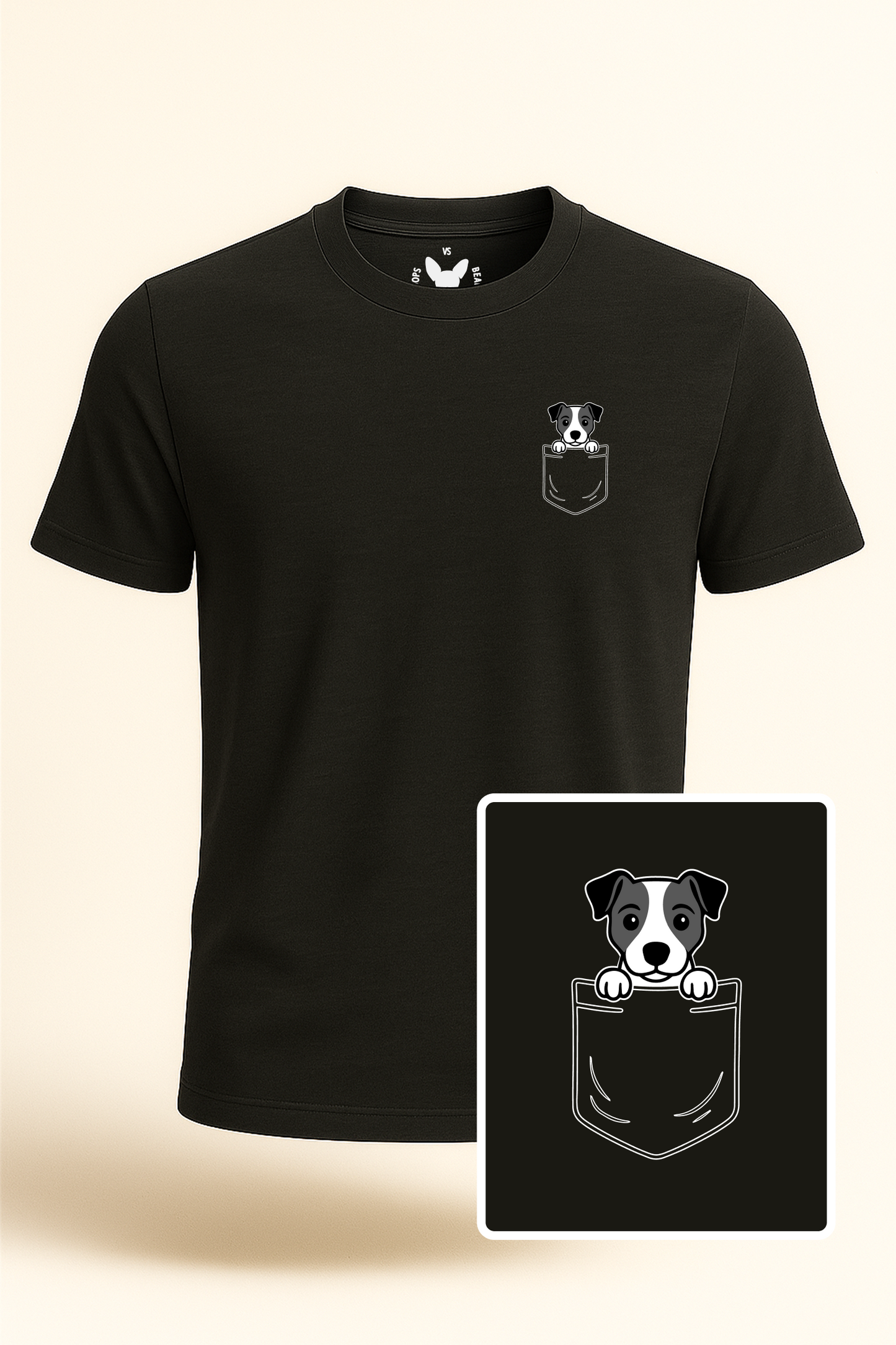 Jack Russell Terrier Pocket-Print Tee