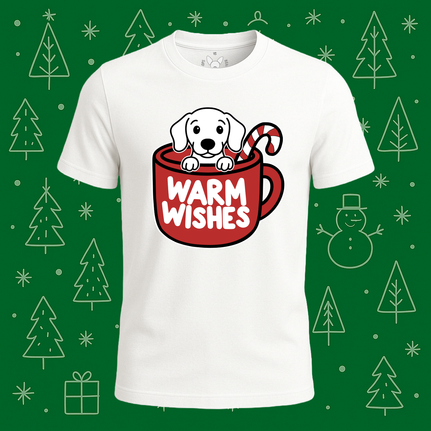 Dachshund Warm Wishes Tee - Feature Print