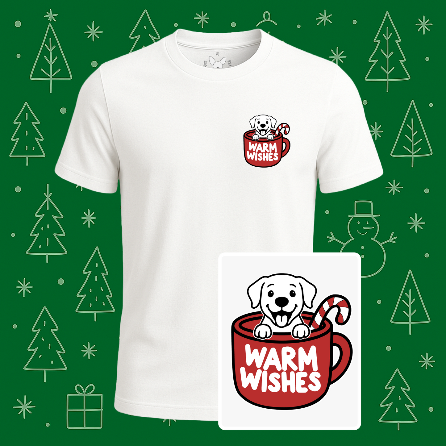 Labrador Retriever Warm Wishes Tee