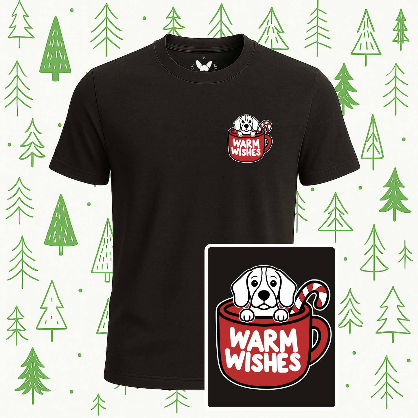 Beagle Warm Wishes Tee