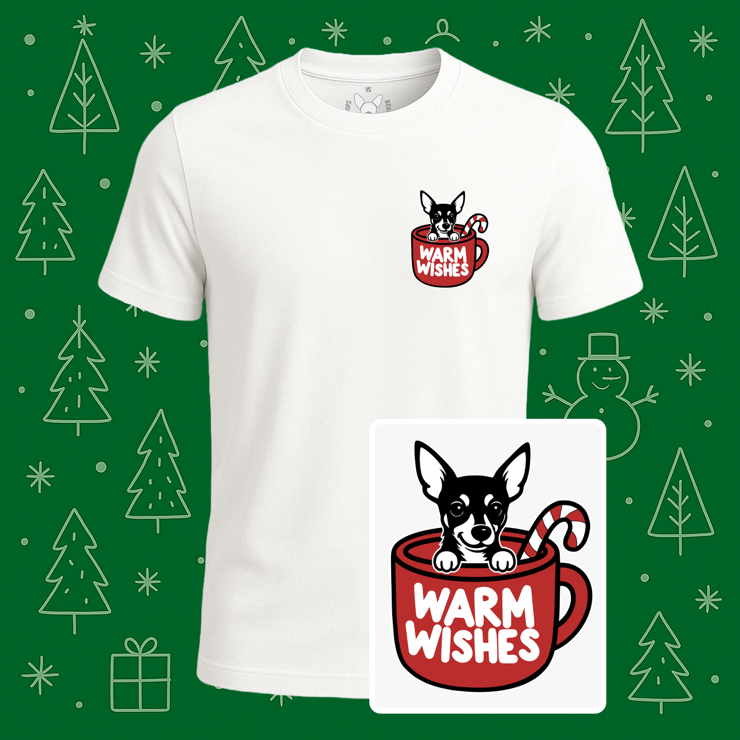 Miniature Pinscher (Min Pin) Warm Wishes Tee