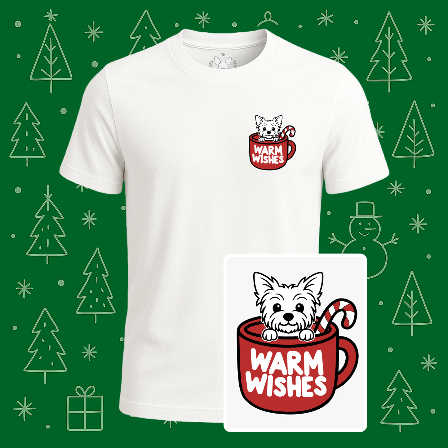 Yorkshire Terrier
(Yorkie) Warm Wishes Tee