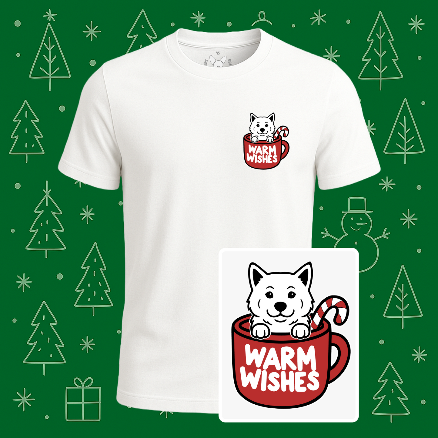 Akita Warm Wishes Tee