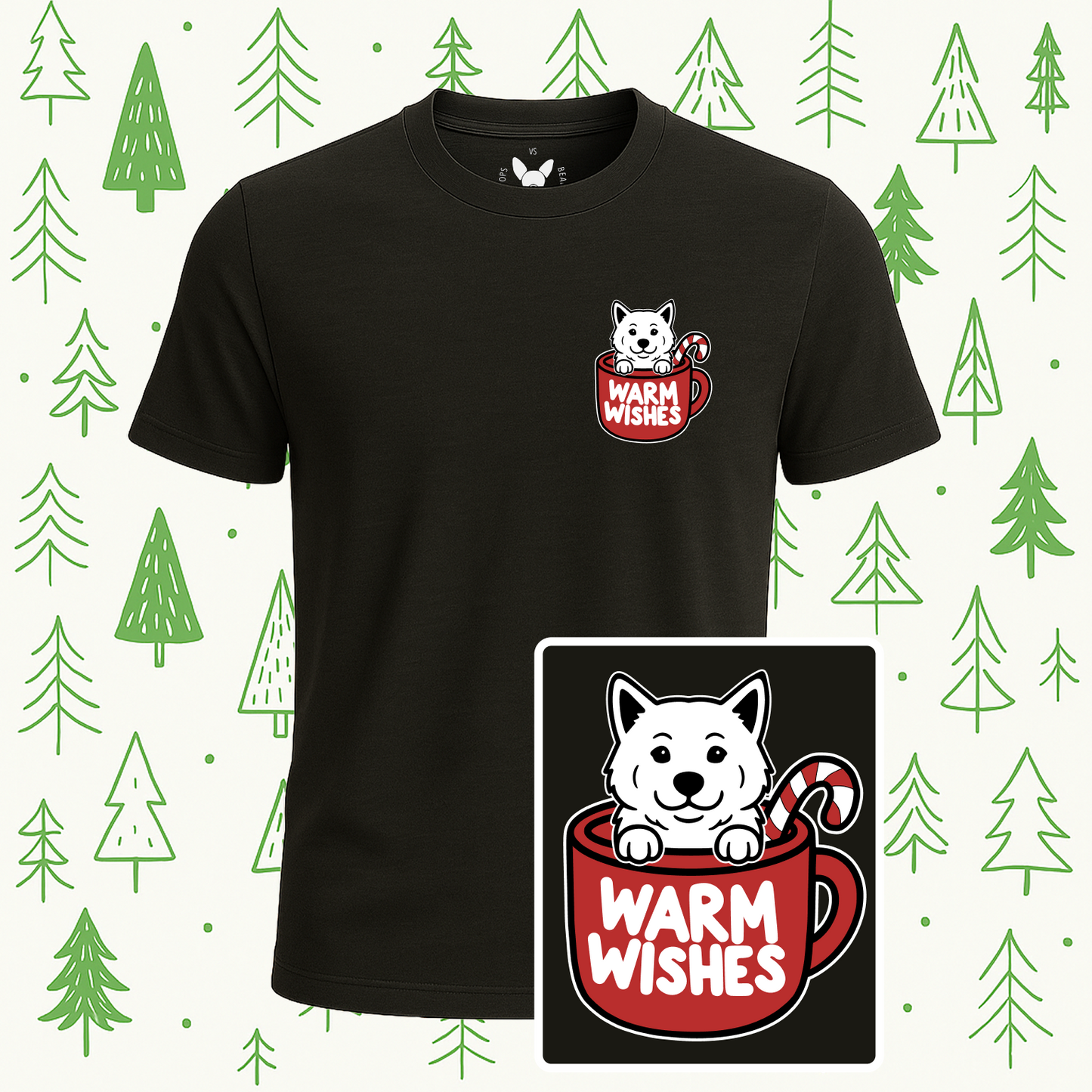 Akita Warm Wishes Tee