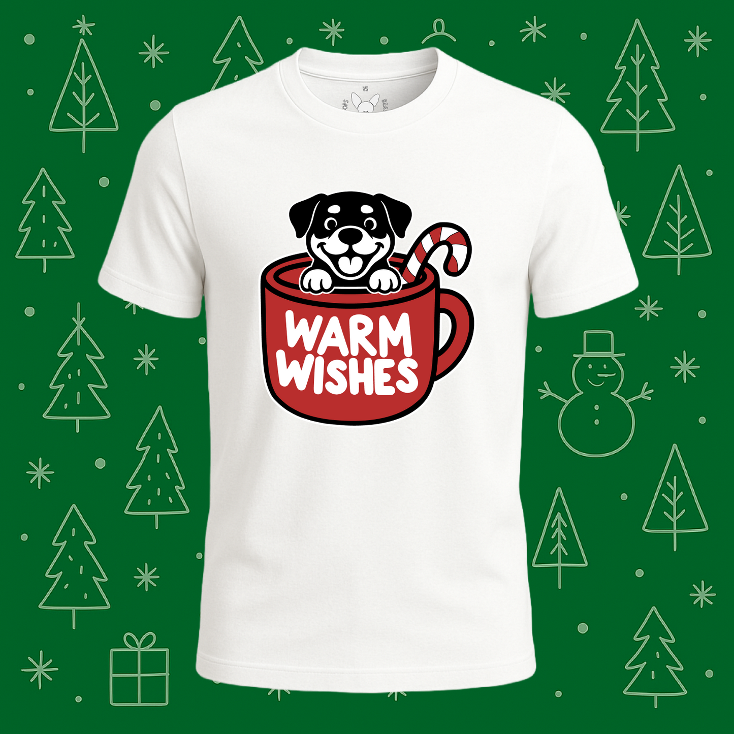 Rottweiler Warm Wishes Tee - Feature Print