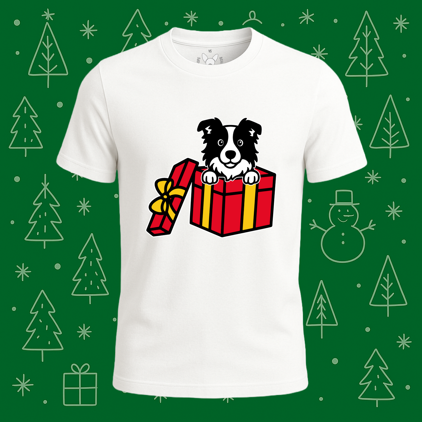 Border Collie Best Present Ever Tee - Feature Print