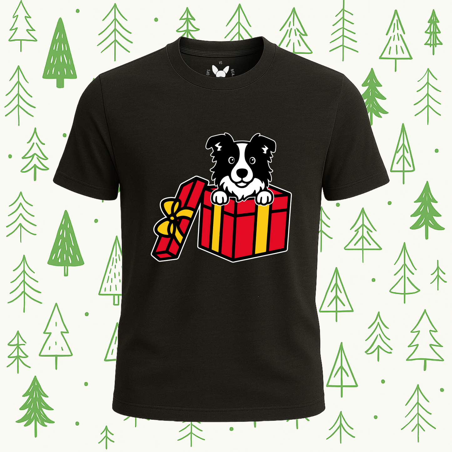Border Collie Best Present Ever Tee - Feature Print
