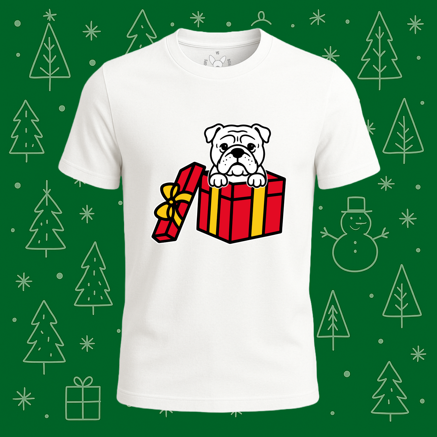 English Bulldog Best Present Ever Tee - Feature Print