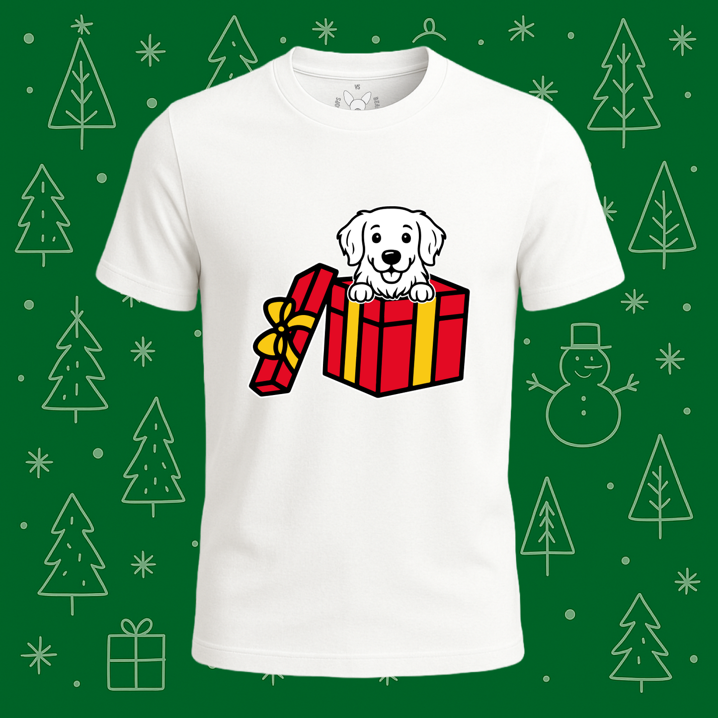 Golden Retriever Best Present Ever Tee - Feature Print