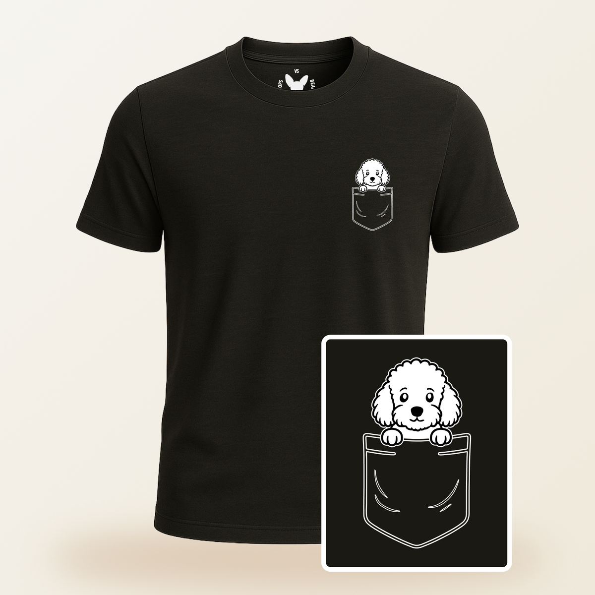 Toy Poodle Pocket-Print Tee