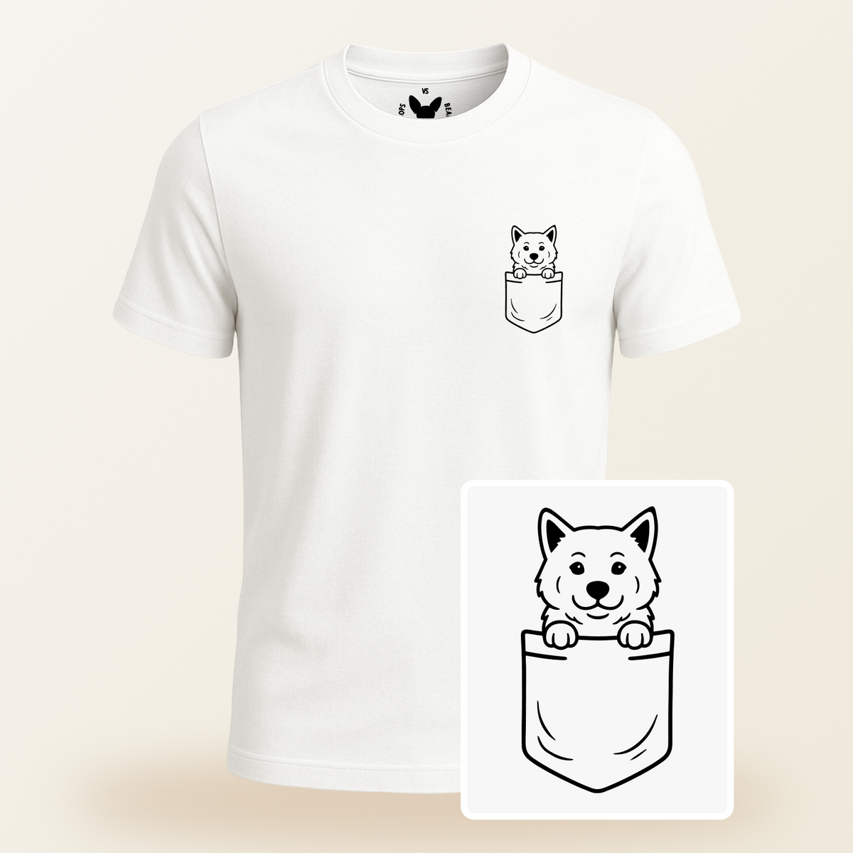 Akita Pocket-Print Tee