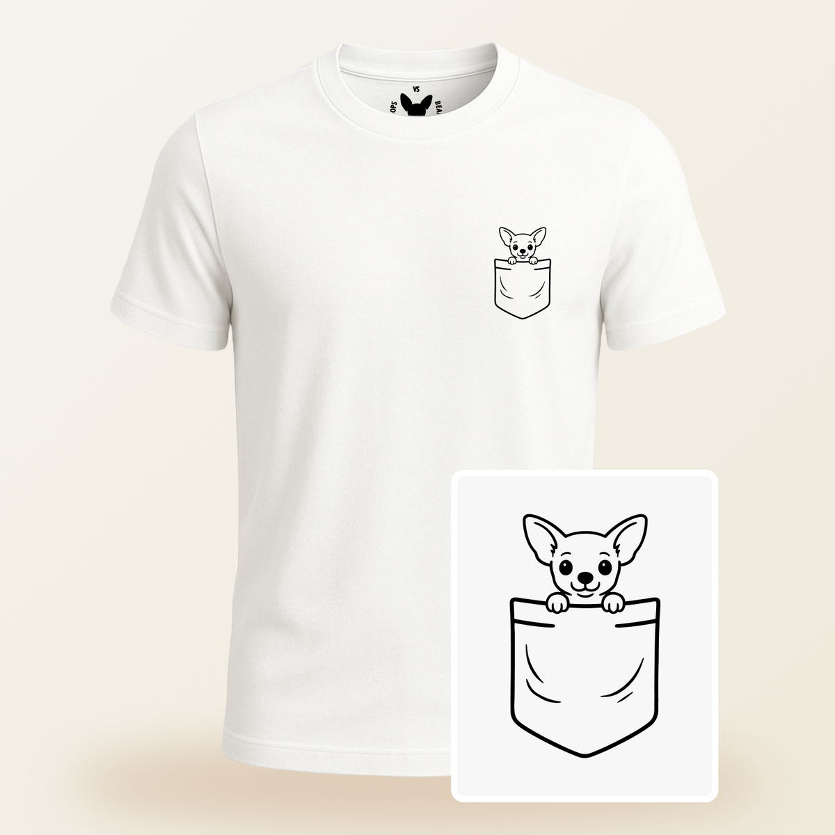 Chihuahua Pocket-Print Tee