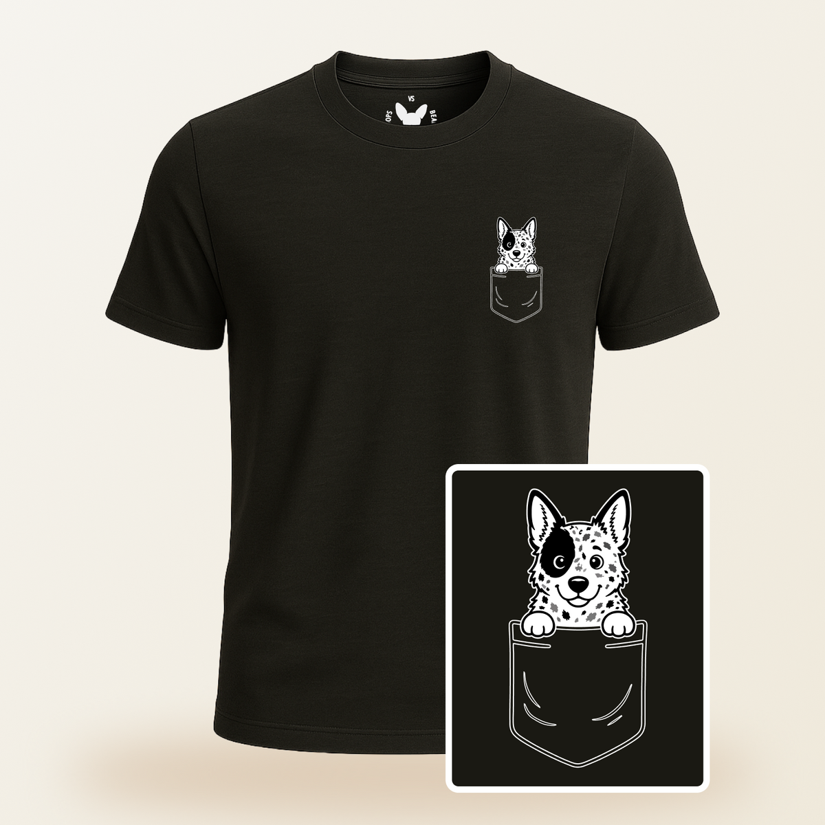Australian Cattle Dog Pocket-Print Tee