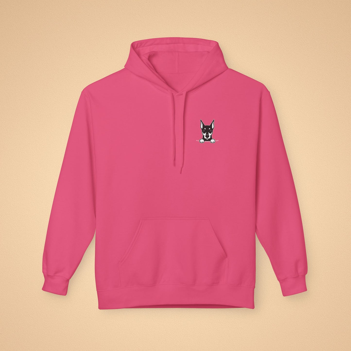 Doberman Unisex Hoodie – Cozy Midweight Fleece