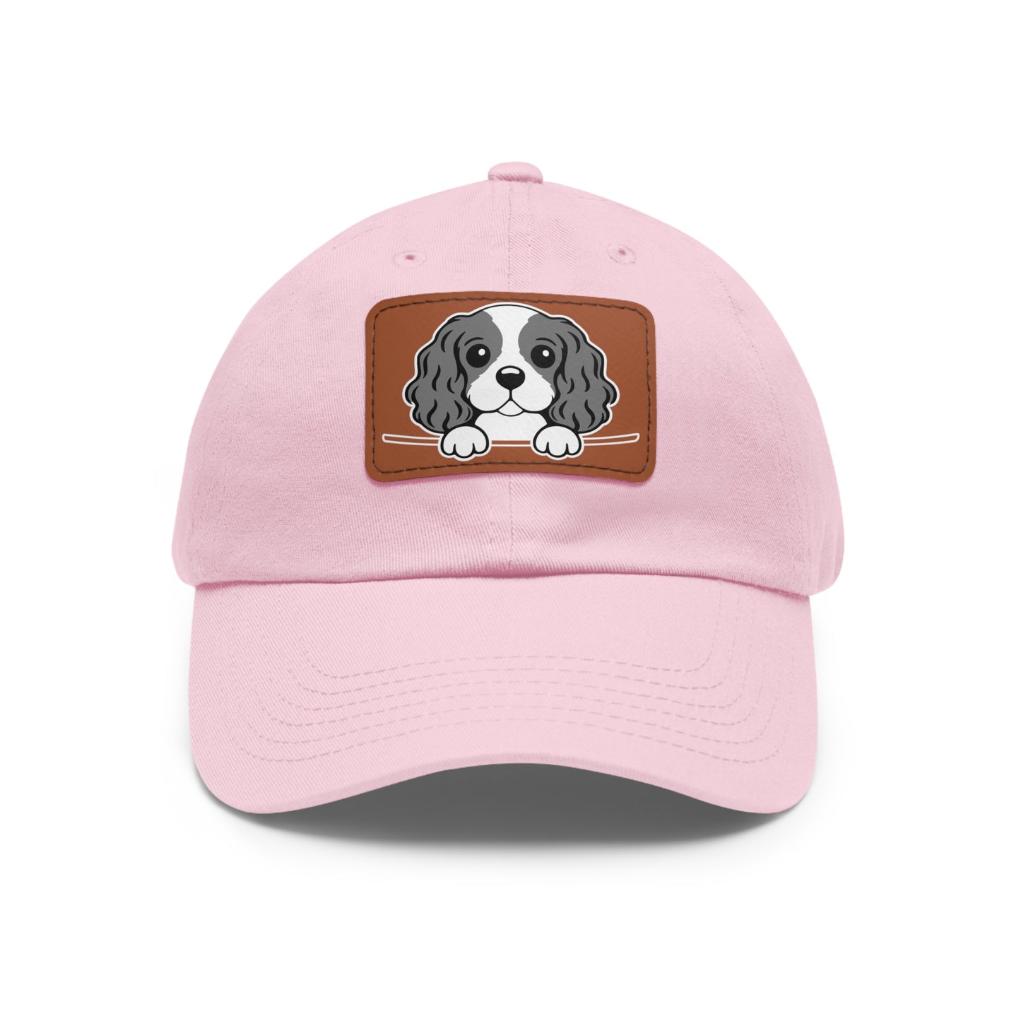 Cavalier King Charles Spaniel Dad Hat – Unisex Leather Patch Adjustable Cap