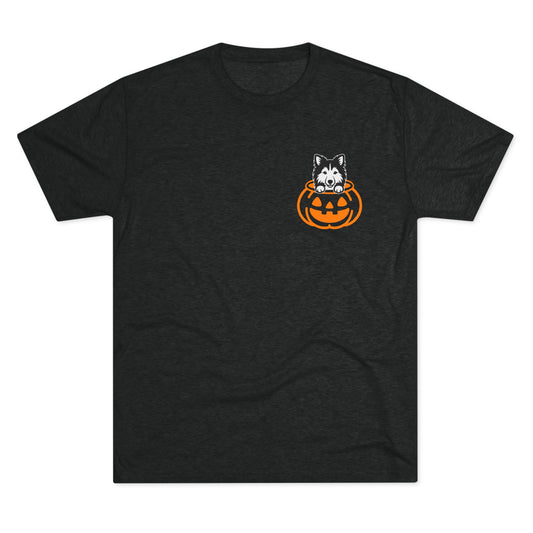 Halloween Pumpkin Pup - Shetland Sheepdog (Sheltie) - Tri-blend Tee