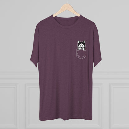 Shetland Sheepdog (Sheltie) Pocket-Print Tri-blend Tee