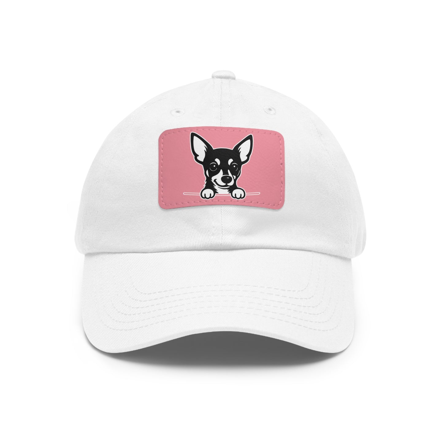 Miniature Pinscher Dad Hat – Unisex Leather Patch Adjustable Cap