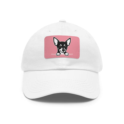 Miniature Pinscher Dad Hat – Unisex Leather Patch Adjustable Cap