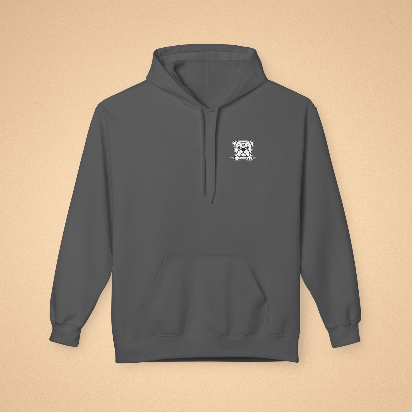 English Bulldog Unisex Hoodie – Cozy Midweight Fleece