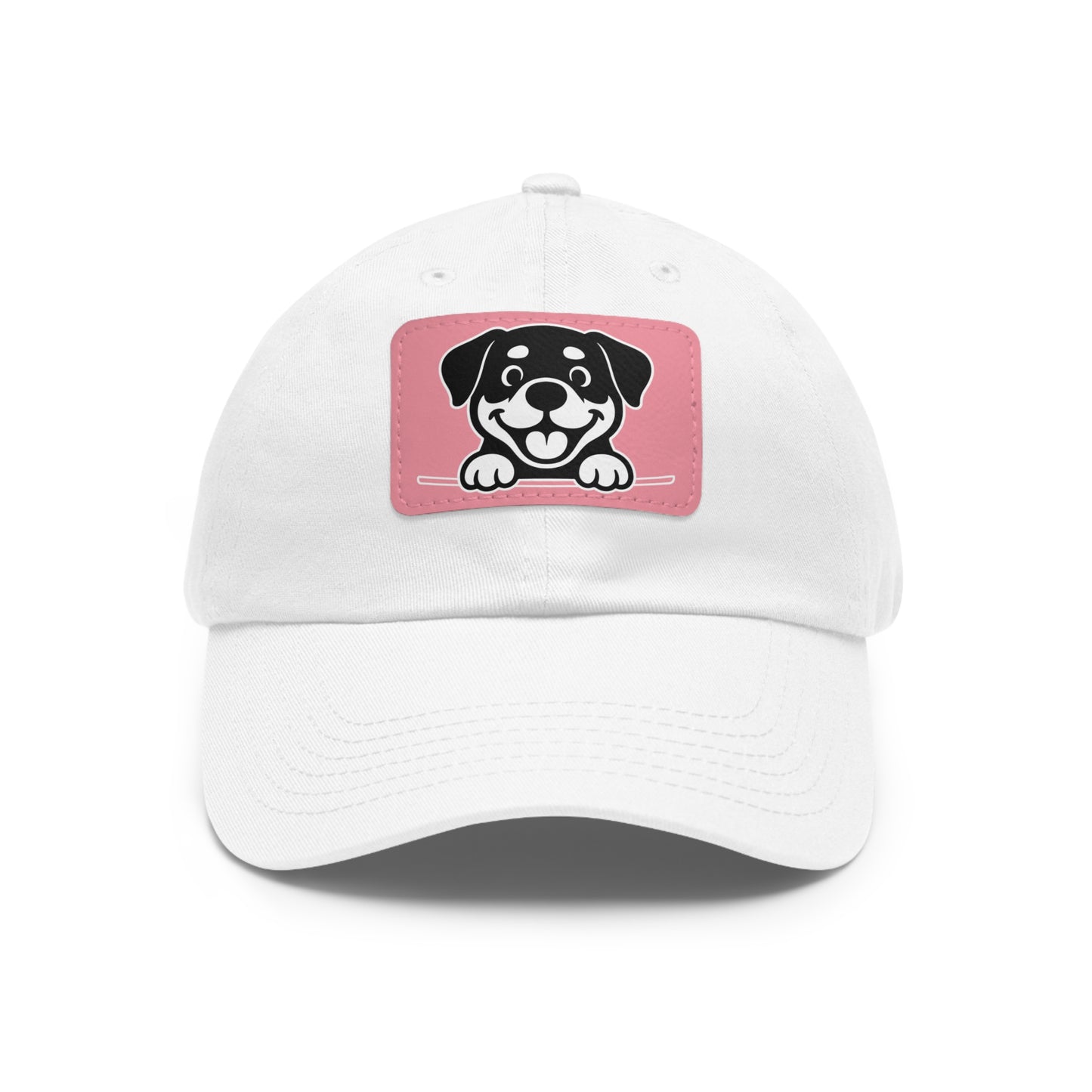 Rottweiler Dad Hat – Unisex Leather Patch Adjustable Cap