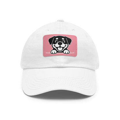 Rottweiler Dad Hat – Unisex Leather Patch Adjustable Cap