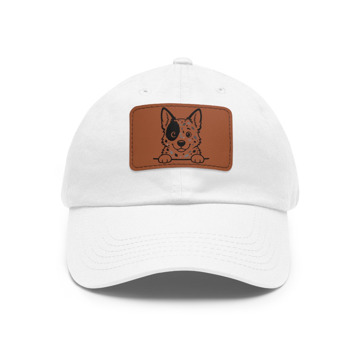 Australian Cattle Dog Dad Hat – Unisex Leather Patch Adjustable Cap