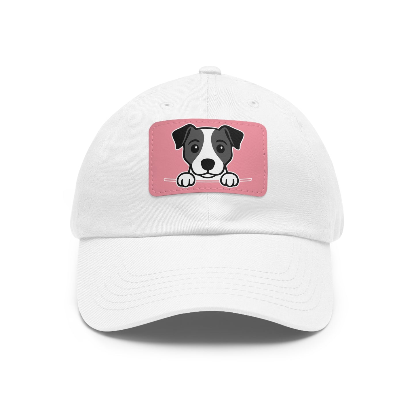 Jack Russell Terrier Dad Hat – Unisex Leather Patch Adjustable Cap
