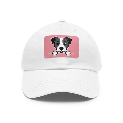 Jack Russell Terrier Dad Hat – Unisex Leather Patch Adjustable Cap