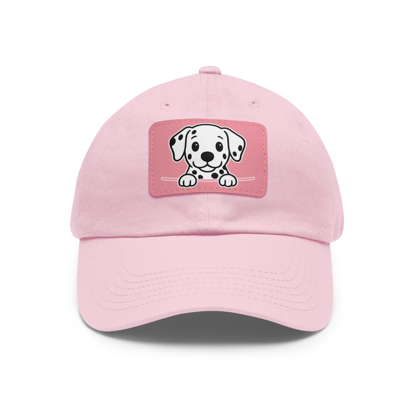 Dalmatian Dad Hat – Unisex Leather Patch Adjustable Cap