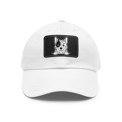 Australian Cattle Dog Dad Hat – Unisex Leather Patch Adjustable Cap