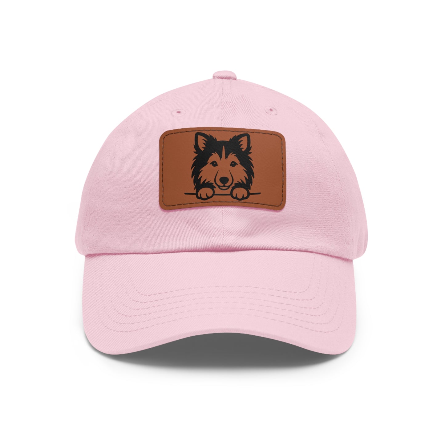 Shetland Sheepdog (Sheltie) Dad Hat – Unisex Leather Patch Adjustable Cap