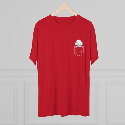 Toy Poodle Pocket-Print Tri-blend Tee