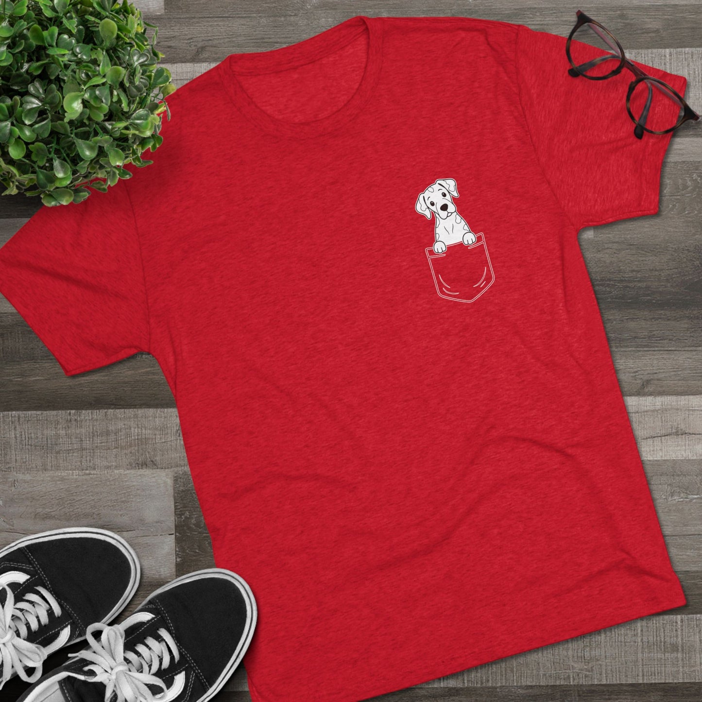 Great Dane (Harlequin) Pocket-Print Tri-blend Tee