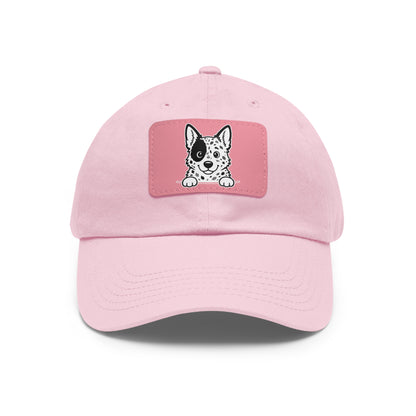Australian Cattle Dog Dad Hat – Unisex Leather Patch Adjustable Cap