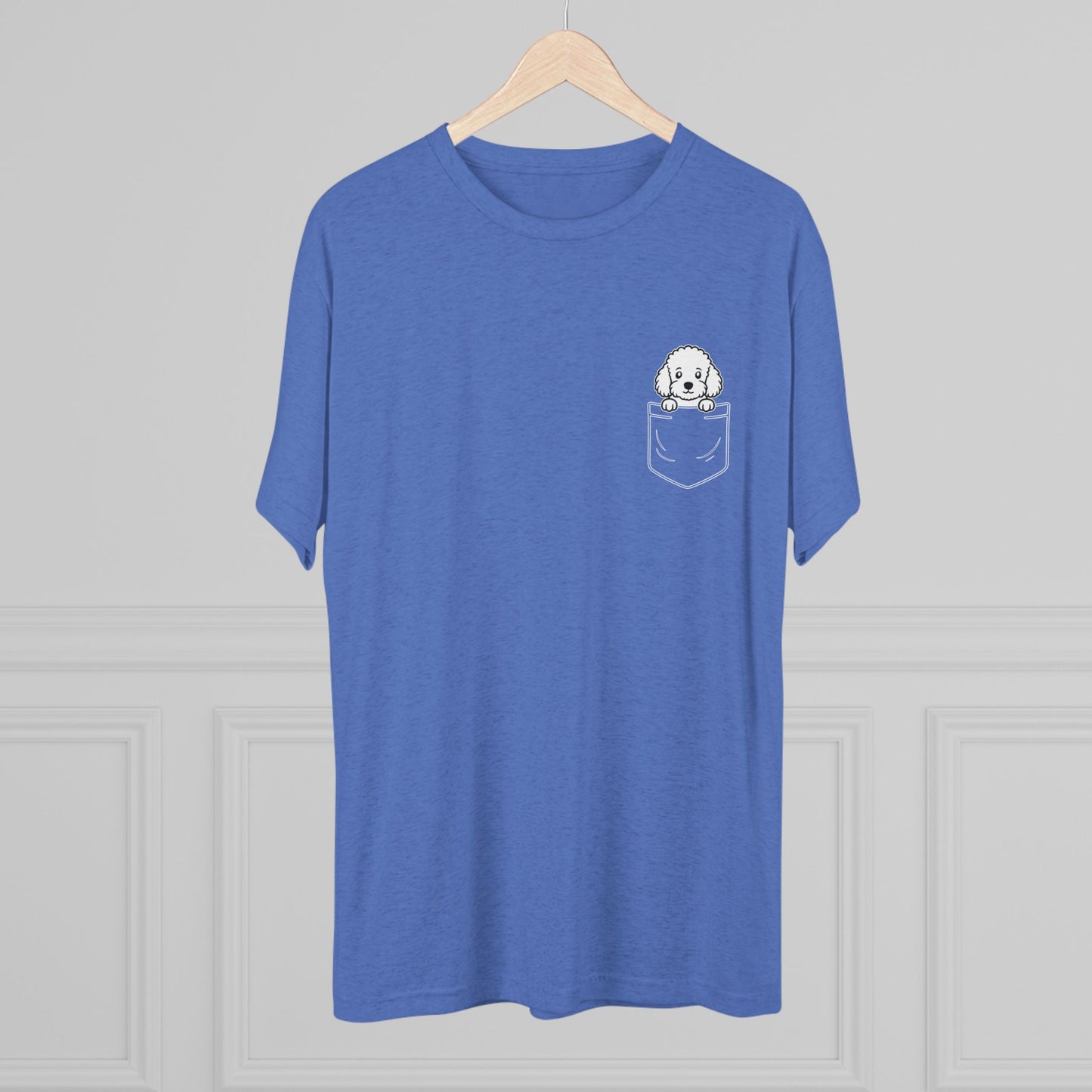 Toy Poodle Pocket-Print Tri-blend Tee