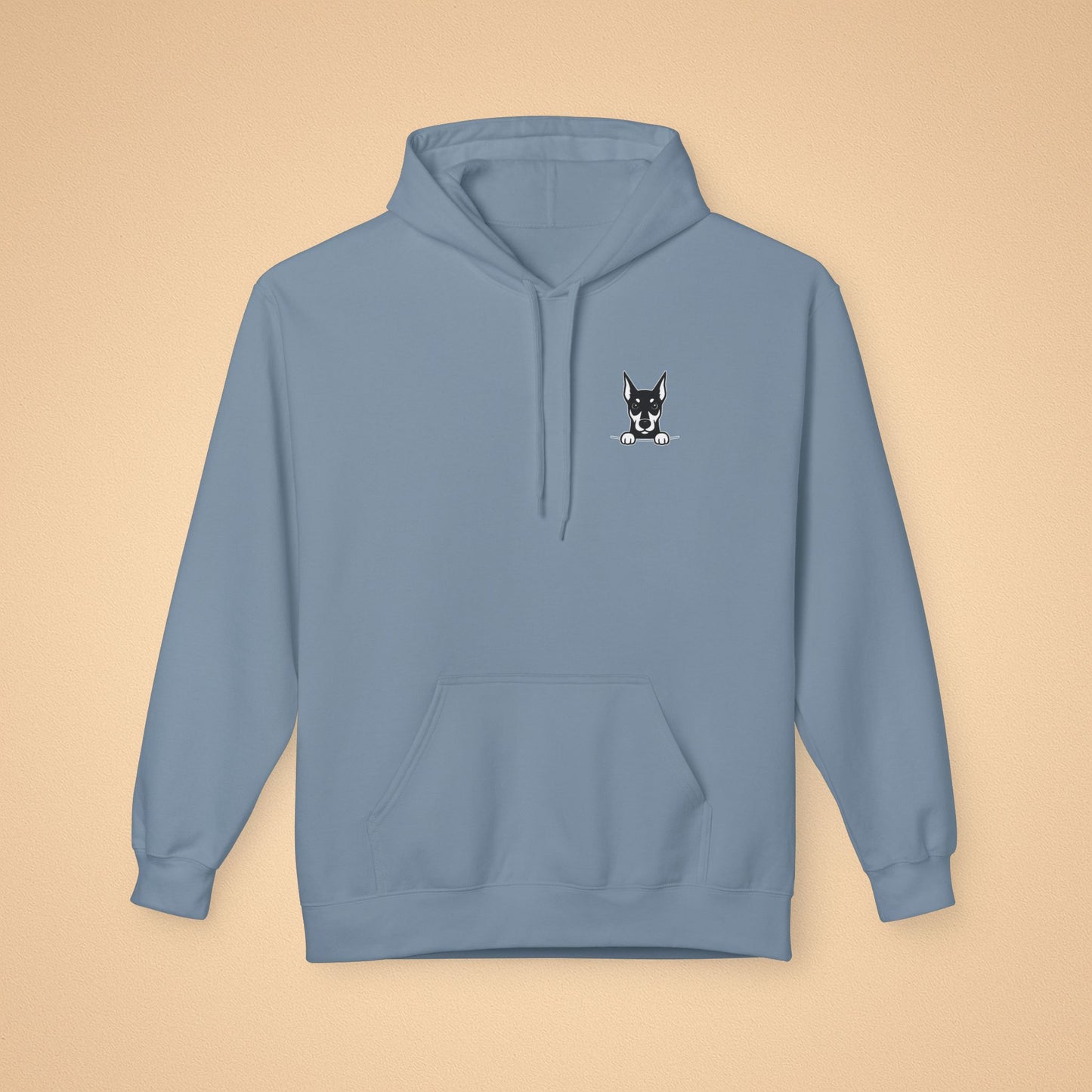 Doberman Unisex Hoodie – Cozy Midweight Fleece