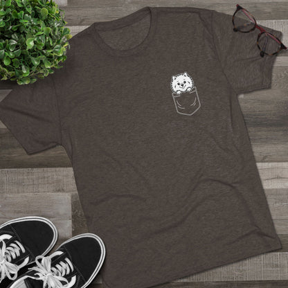 Pomeranian Pocket-Print Tri-blend Tee
