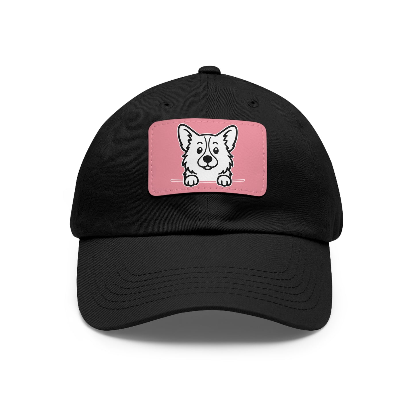 Pembroke Welsh Corgi Dad Hat – Unisex Leather Patch Adjustable Cap