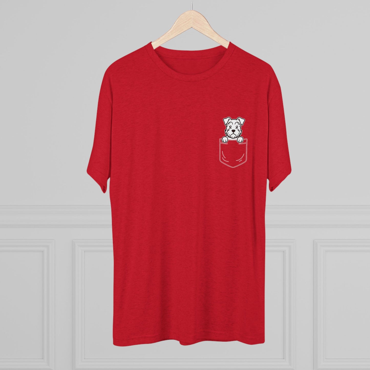 Schnauzer Pocket-Print Tri-blend Tee