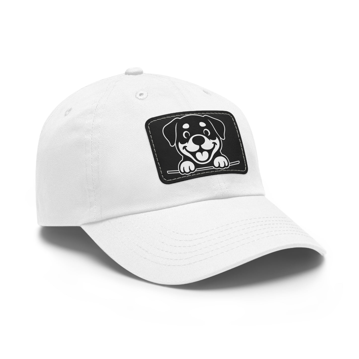 Rottweiler Dad Hat – Unisex Leather Patch Adjustable Cap