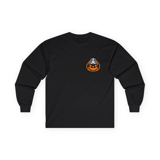 Halloween Pumpkin Pup - Cavalier King Charles Spaniel - Long Sleeve Tee
