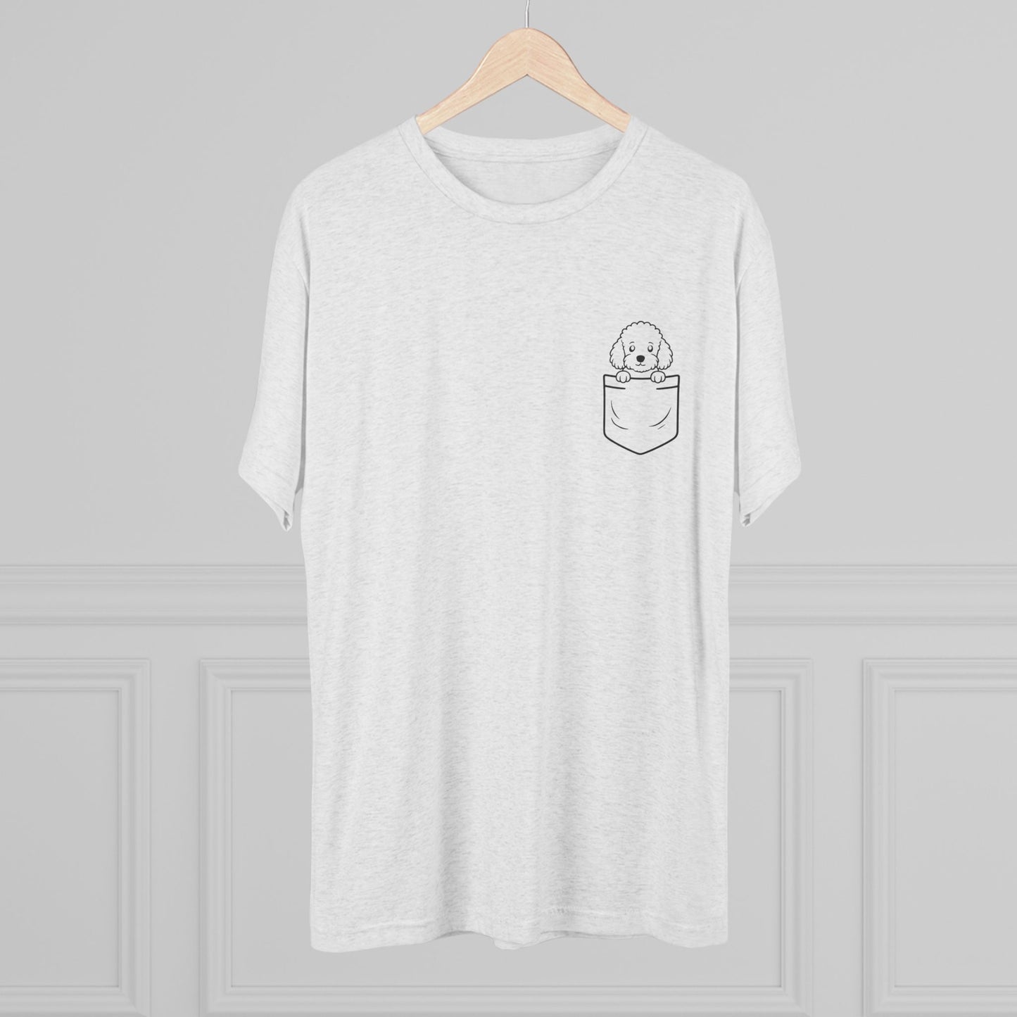 Toy Poodle Pocket-Print Tri-blend Tee