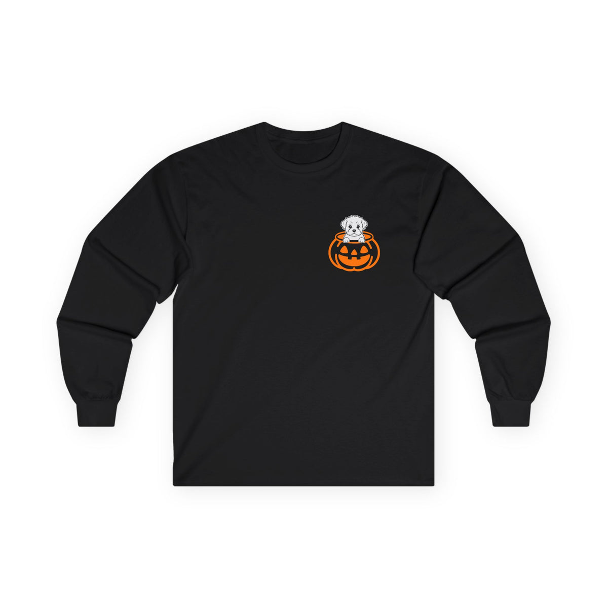 Halloween Pumpkin Pup - Shorkie - Long Sleeve Tee
