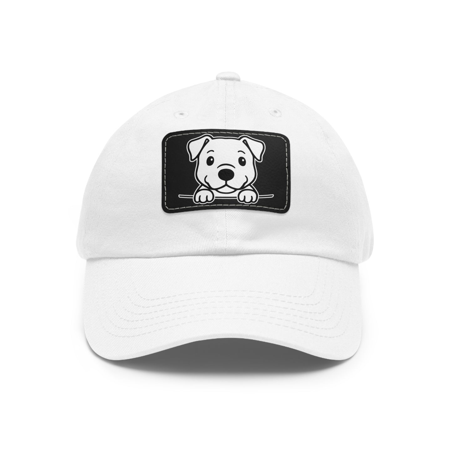 American Pitbull Dad Hat – Unisex Leather Patch Adjustable Cap