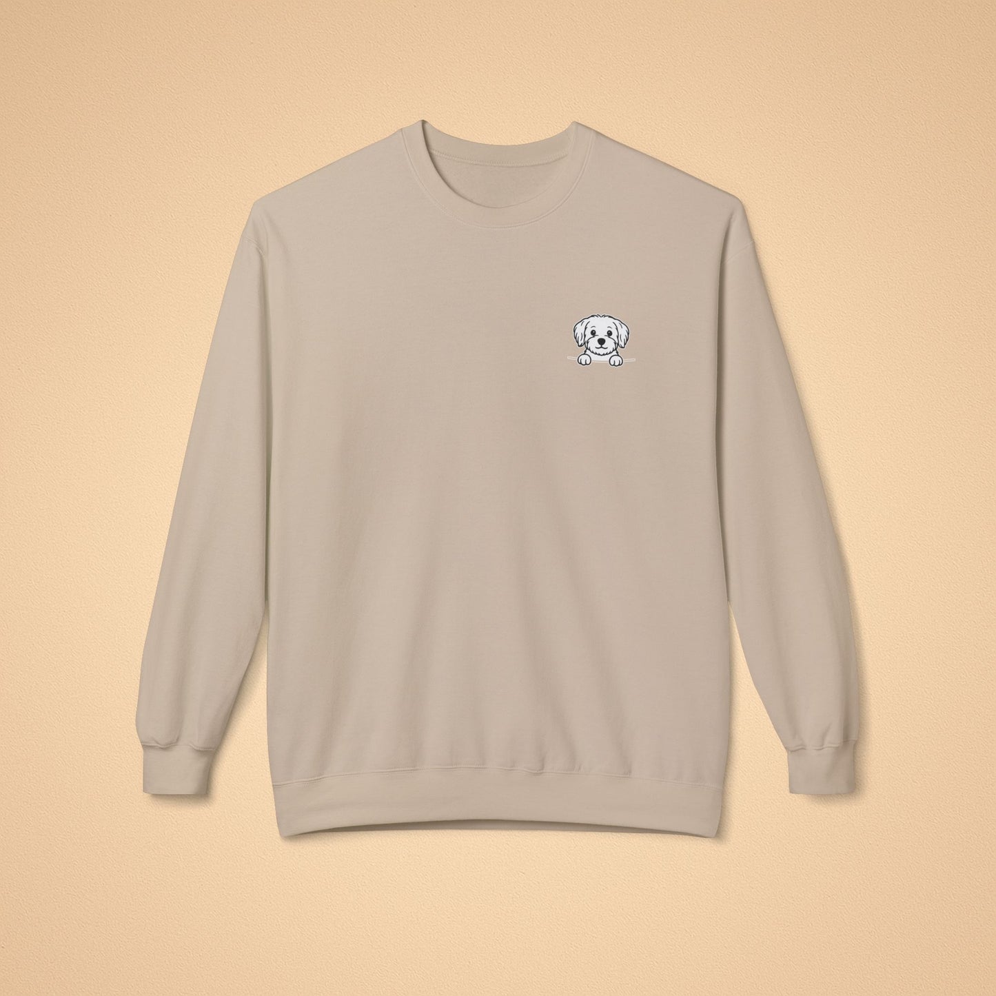 Maltese Crewneck Sweatshirt – Cozy Midweight Fleece