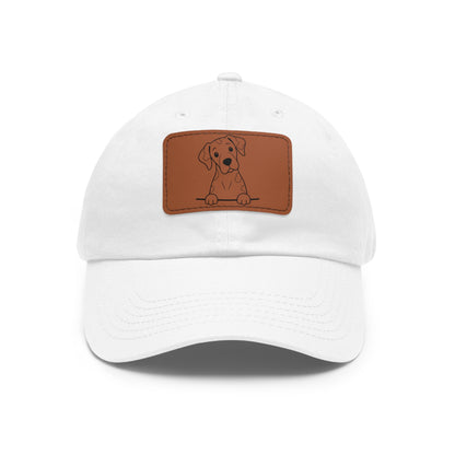 Great Dane (Harlequin) Dad Hat – Unisex Leather Patch Adjustable Cap