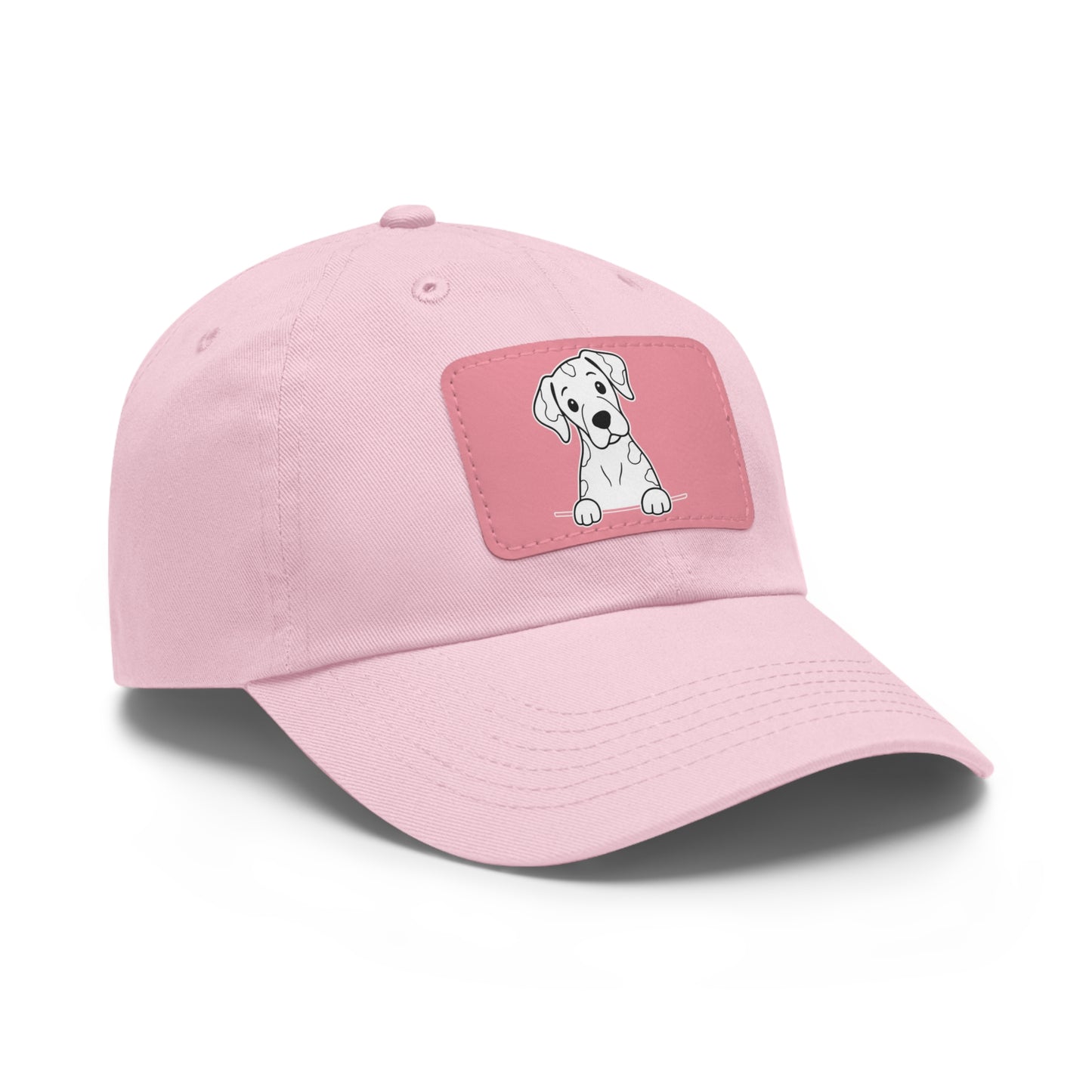 Great Dane (Harlequin) Dad Hat – Unisex Leather Patch Adjustable Cap